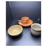Red, brown pottery
