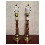 Vintage wood lamps