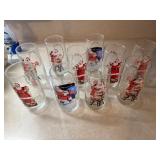 Vintage Coca-Cola Santa clause glasses