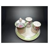 Vintage Chikaramachi porcelain condiment set