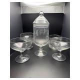 Vintage Princess house, apothecary jar, etc