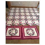 Wedding ring quilt & shams