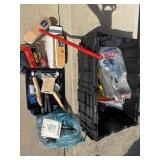 Painting supplies, wire brush etc