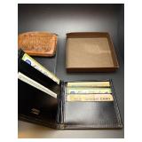 Vintage wallet, eyeglasses, etc.