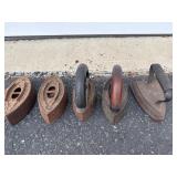 Vintage cast irons with handles