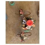 Vintage Floral wall sconces and pillar candle