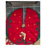 Vintage angel felt tree skirt