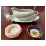 Vintage soldiers home Sandusky dish, gravy boat