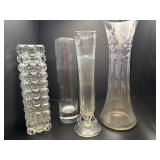 Antique Dugan Twog vase, block vase, etched etc