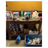 Toilet tank repair valve, cleaning supplies, etc