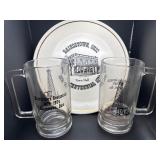 Vintage Bairdstown ohio Centennial plate & Mugs