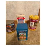 Vintage Quaker, oats, crackerjack, Nestlï¿½ tins