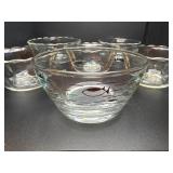 Vintage fire king and Pyrex custard cups