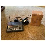 Vintage scanner, alarm clock, phone