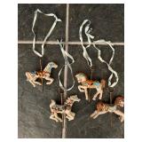 Vintage  carousel horse Christmas ornaments