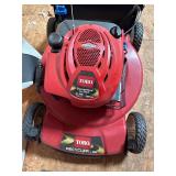Toro self prop push mower and bag attachments