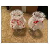 Vintage glass candle lanterns
