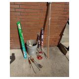 American flags, flag pole