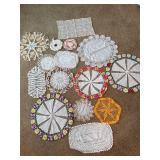 Vintage crocheted doilies