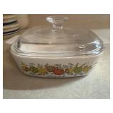Vintage spice of life casserole dish with lid