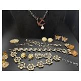 Vintage coral bracelet and other jewelry