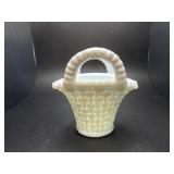 Vintage slag glass basket base