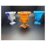 Vintage Vogue Merc. Slag glass urns