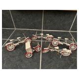 Vintage rickshaw &  bicycle Christmas ornaments