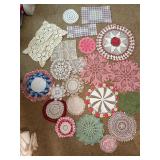 Vintage colored doilies