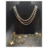 Vintage four strand necklace, jewelry, and