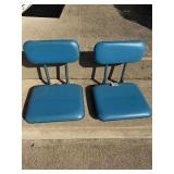 Vintage blue stadium seats