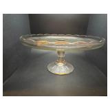 Vintage harp, Lyre clear glass cake stand