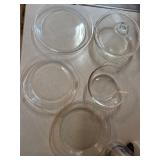 Vintage fire king, casseroles, and pipe plates