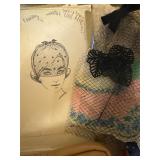 Vintage Handkerchiefs and hat veil