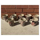 Vintage Watkins almanac and calendar mugs