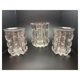 Imperial broken column vase, tumbler, dish glass