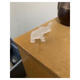 Vintage white Quartz elephant