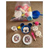 Vintage Mickey Mouse Play dishes etc