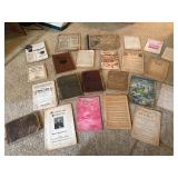 Antique hymnals and music