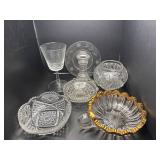 Vintage Early American press glass pieces