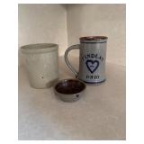 Vintage Harvey stoneware Findlay,, ohio mug, crock