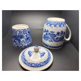 Antique Phoenix sake cup, and dragon cup with lid
