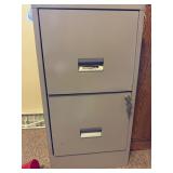 2 drawer file cabinet with lock