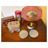 Vintage sewing tin, lifesaver, tin etc