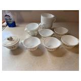 Vintage butterfly harvest gold dishes