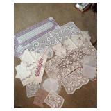 Vintage table runners and doilies