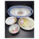 Vintage hand painted nip on salad plate, etc.