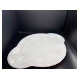 Antique Dithridge milk glass dresser/vanity tray
