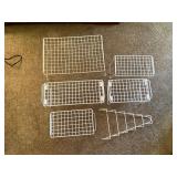 White wire cupboard racks
