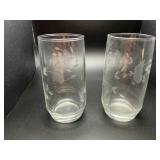 Vintage princess House juice glasses, set of seven